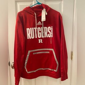 NWT Adidas Rutgers Basketball team-issue hoodie